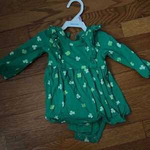 Carter's Green Shamrock Dress
